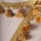1 Yard Gold Chunky Tassel /Fringe Trim with Braided Gimp 2 Inch Wide for Elegant Home Decor